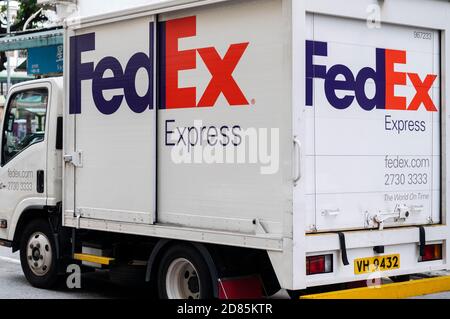 Hong Kong, Chine. 22 septembre 2020. Camion de livraison American FedEx Express vu à Hong Kong. Crédit: Budrul Chukrut/SOPA Images/ZUMA Wire/Alay Live News Banque D'Images