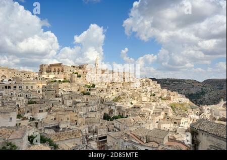 Sasso Barisano, Sassi, Matera, Basilicate, Italie Banque D'Images