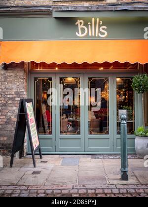 Restaurant bills à Green Street Cambridge, Royaume-Uni Banque D'Images