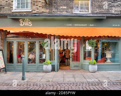 Restaurant bills à Green Street Cambridge, Royaume-Uni Banque D'Images