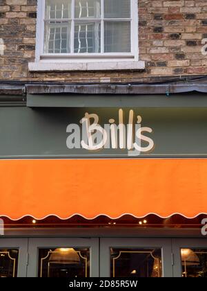 Restaurant bills à Green Street Cambridge, Royaume-Uni Banque D'Images