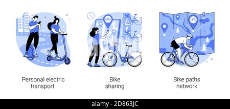 Transport urbain concept abstrait illustrations vectorielles. Illustration de Vecteur