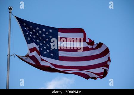 Londres, 18 janvier 2018 :- l'ambassade des États-Unis d'Amérique, située au 33 Nine Elms Lane, ayant déménagé du 24 Grosvenor Square. Banque D'Images