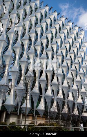 Londres, 18 janvier 2018 :- l'ambassade des États-Unis d'Amérique, située au 33 Nine Elms Lane, ayant déménagé du 24 Grosvenor Square. Banque D'Images