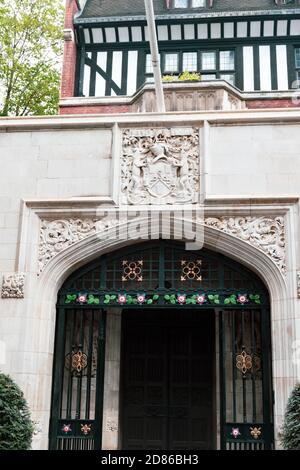 Londres, Royaume-Uni, 3 août 2019 :- le siège de la Worshipful Company of Ironmongers et du Shipwrights à Ironmongers' Hall, Shaftesbury place, Banque D'Images