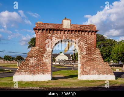 Porte à Port Royal, paroisse de Kingston, Jamaïque Banque D'Images