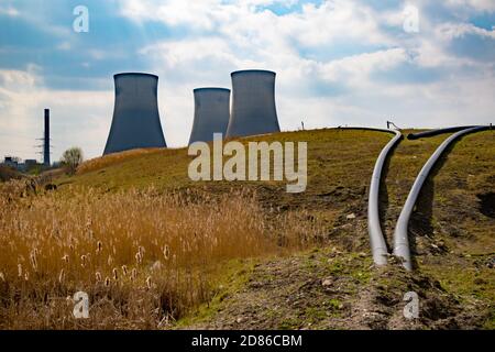 Didcot, Royaume-Uni, 28 mars 2019 :- les tours de refroidissement de la centrale électrique de Didcot à Oxfordshire doivent être démolies à l'été 2019 Banque D'Images