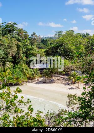 Frenchman's Cove Beach, vue en hauteur, paroisse de Portland, Jamaïque Banque D'Images