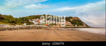 Runswick Bay, côte est de l'Angleterre. Banque D'Images