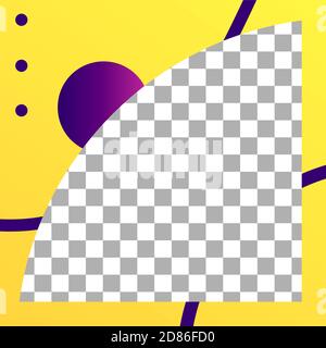 Formes de fluide post. Modèle de poteau de cadre photo coloré Illustration de Vecteur