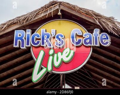 Rick's Cafe, West End, Negril, paroisse de Westmoreland, Jamaïque Banque D'Images