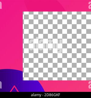 Formes de fluide post. Modèle de poteau de cadre photo tendance Illustration de Vecteur