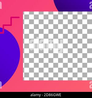 Formes de fluide post. Modèle de poteau de cadre photo tendance Illustration de Vecteur