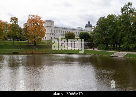 Le Grand Palais Gatchina, Russie Banque D'Images