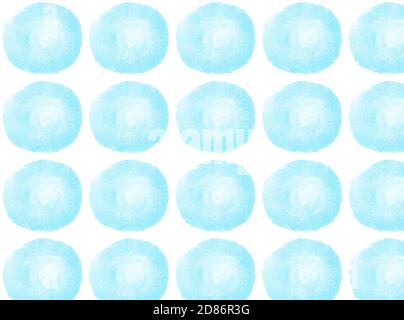Cercles sans couture motif abstrait par aquarelle isolée sur blanc Banque D'Images