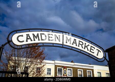 Panneau pour Camden Market, Londres, Royaume-Uni Banque D'Images