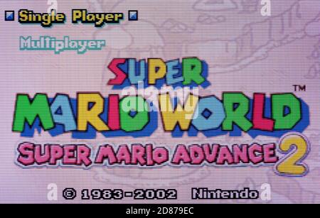 Super Mario World - Nintendo Game Boy Advance Videogame - Usage éditorial uniquement Banque D'Images