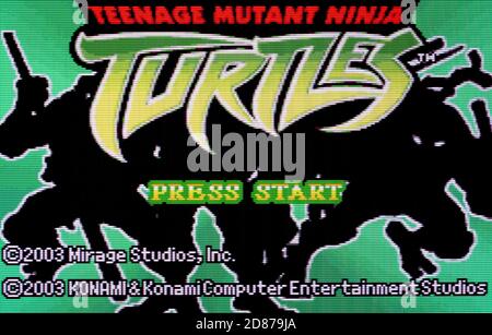 Tortues Ninja - Nintendo Game Boy Advance Videogame - usage éditorial seulement Banque D'Images