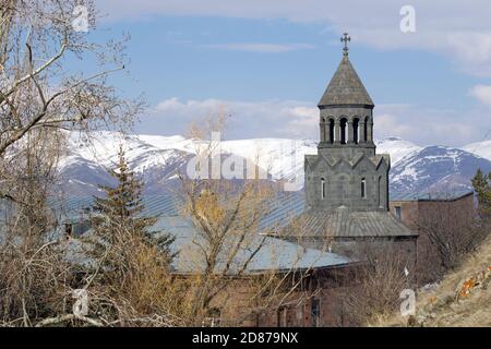 Surb Hakob Chapelle sur la péninsule de Sevan en Arménie. Banque D'Images