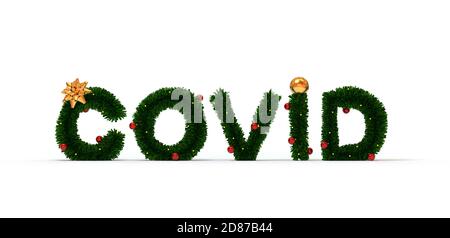 Guirlande Covid pour noël Banque D'Images