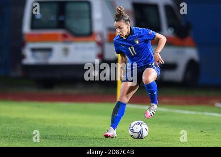 Empoli, Italie. empoli 2020, Italie, Stade Carlo Castellani, 27 octobre 2020, Lisa Boattin (Italie) pendant les qualifications Euro 2022 - Italie femmes vs Danemark - équipe italienne de football - crédit: LM/Lisa Guglielmi crédit: Lisa Guglielmi/LPS/ZUMA Wire/Alay Live News Banque D'Images