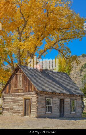 La maison d'enfance de Butch Cassidy. L'ancienne structure est conservée à Panguitch, Utah Banque D'Images