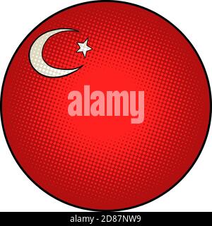 Drapeau national de la Turquie Illustration de Vecteur