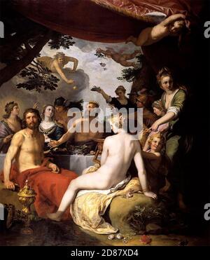 La fête des dieux au mariage de Peleus et Thetis - Abraham Bloemaert, 1638 Banque D'Images