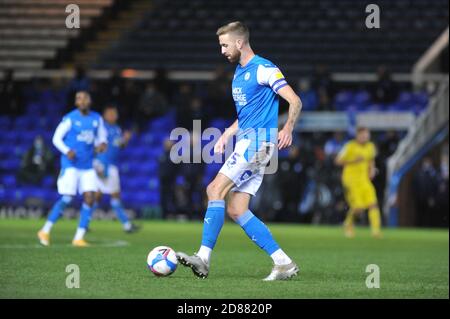 Peterborough, Cambridgeshire, Royaume-Uni. 27 octobre 2020. Peterbourgs Mark Beevers lors du match Sky Bet League 1 entre Peterborough et Burton Albion à London Road, Peterborough, le mardi 27 octobre 2020. (Credit: Ben Pooley | MI News) Credit: MI News & Sport /Alay Live News Banque D'Images