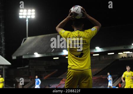 Peterborough, Cambridgeshire, Royaume-Uni. 27 octobre 2020. Burtons Colin Daniel lors du match de la Sky Bet League 1 entre Peterborough et Burton Albion à London Road, Peterborough, le mardi 27 octobre 2020. (Credit: Ben Pooley | MI News) Credit: MI News & Sport /Alay Live News Banque D'Images