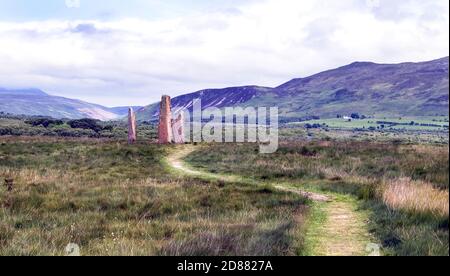 Arran, au large de la côte ouest de l'Écosse, est habité par l'homme depuis des milliers d'années. Ces cercles de pierre et pierres debout datent d'environ 2000 av. J.-C. Banque D'Images