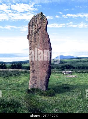 Arran, au large de la côte ouest de l'Écosse, est habité par l'homme depuis des milliers d'années. Ces cercles de pierre et pierres debout datent d'environ 2000 av. J.-C. Banque D'Images