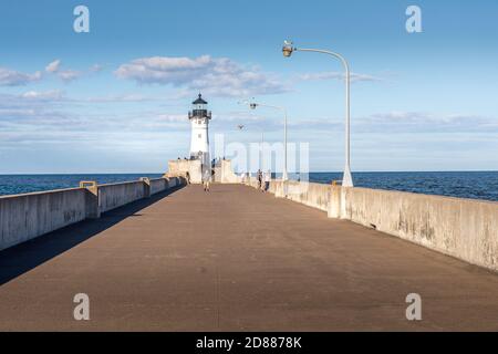 Promenade photographiée à Duluth, Minnesota Banque D'Images
