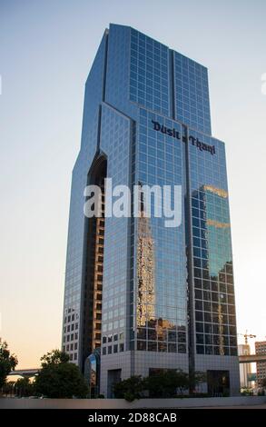 L'un des sites les plus connus de Dubaï, l'hôtel Dusit Thani. À l'extérieur Banque D'Images
