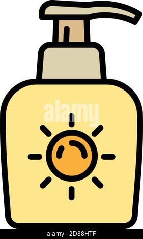 Icône de distributeur de crème solaire. Outline crème solaire distributeur de l'icône vectorielle pour la conception de la toile isolée sur fond blanc Illustration de Vecteur