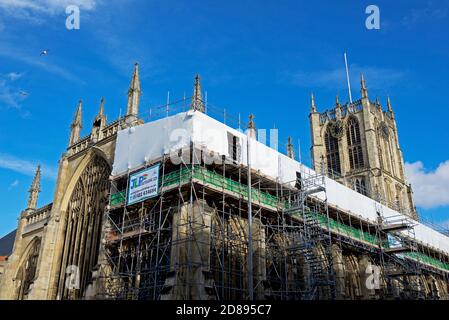 Trinity Church - Huill Minster - en cours de réparation, Trinity Square, Hull, East Yorkshire, Humberside, Angleterre Banque D'Images