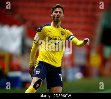 WOOLWICH, Royaume-Uni, OCTOBRE 27 : James Henry d'Oxford United lors de la Sky Bet League One entre Charlton Athletic et Oxford United à The Valley Banque D'Images