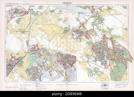 Carte de Stockholm 'Stockholm med omnejd' les environs de Stockholm Banque D'Images