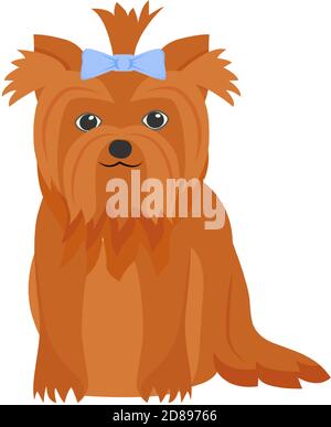 Personnage de vecteur de couleur plat de terrier au gingembre Illustration de Vecteur