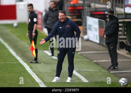 Darren Sarll, responsable de la ville de Yeovil, pendant les matchs de Dagenham & Redbridge contre Yeovil Town, dans le ballon de football de la Ligue nationale de Vanarama au Chigwell Construction Stadium on Banque D'Images