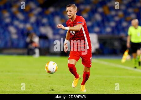 Jesper Karlsson d'AZ lors de l'UEFA Europa League, Group Stage, match de football du Groupe F entre SSC Napoli et AZ Alkmaar le 22 octobre 2020 à St C Banque D'Images