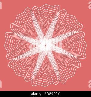 Magnifique motif vectoriel linéaire léger en tulle à fleurs Illustration de Vecteur