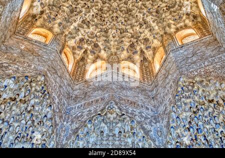 Détails Alhambra, Grenade, image HDR Banque D'Images