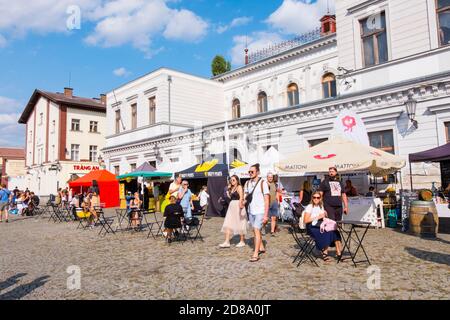 Festival de la bière, marché de Holesovice, Prague, République tchèque Banque D'Images