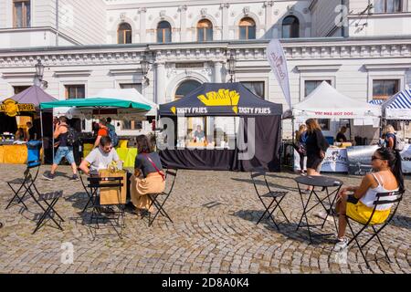 Festival de la bière, marché de Holesovice, Prague, République tchèque Banque D'Images
