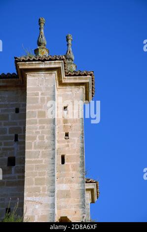 Coin et toit d'une maison traditionnelle à Ronda, Espagne Banque D'Images