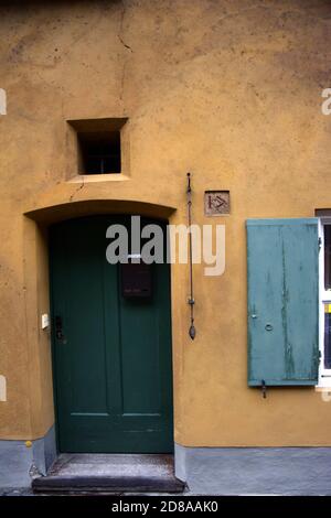 Le Fuggerei à Augsbourg, Bavière, Allemagne Banque D'Images