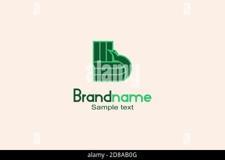 Concept de logo lettre B Bird Illustration de Vecteur