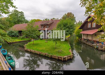 Communauté de Lehde, Spree Forrest Oberstreewald, Brandebourg, Allemagne de l'est, Europe Banque D'Images
