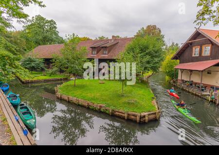 Communauté de Lehde, Spree Forrest Oberstreewald, Brandebourg, Allemagne de l'est, Europe Banque D'Images